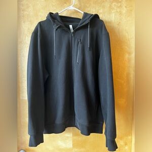 Men’s Lululemon full-zip hoodie in black with chest pocket.  Size XXL.